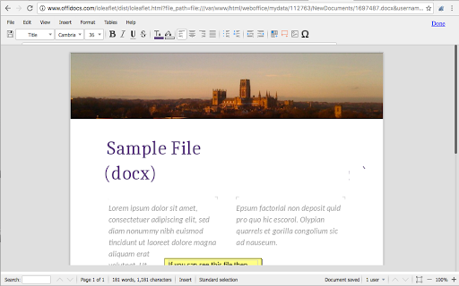 Editor de documentos para doc & docx