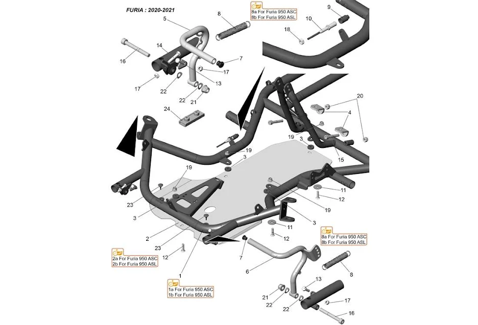 FRAME-FLOOR-PEDALS 2020 - 2021