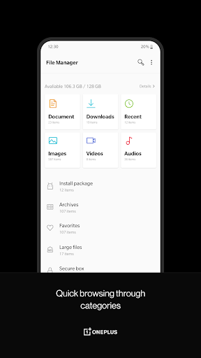 Screenshot OnePlus File Manager