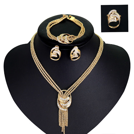 Title 6, Fashion Jewelry Set Necklace Bracelet Earrings ...