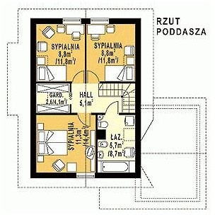 WB-3939 - Rzut poddasza