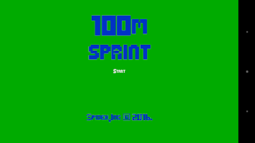 Android application sprint 100m screenshort
