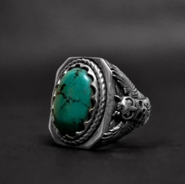 Emerald Anti-vermoeidheidsring voor Heren Vermindert Vermoeidheid, Stijlvol Ontwerp, Dagelijks Gebruik, Helpt Energie en Welzijn te Verbeteren.