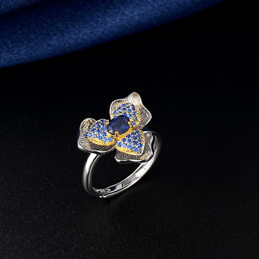 Title 3, Vintage Flower Shaped Ring for Female Minority ...