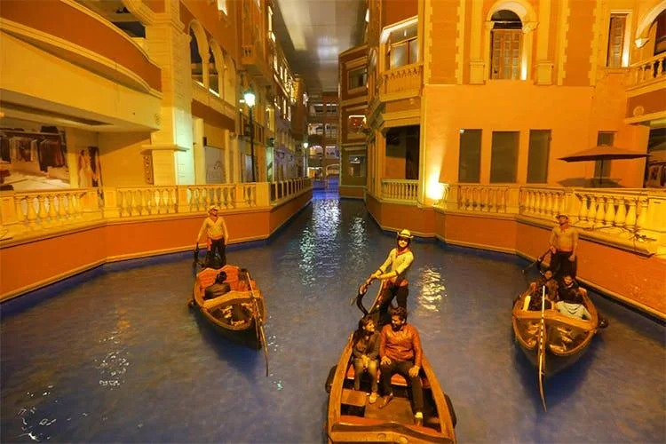 gondola ride at the grand venice mall in noida_image