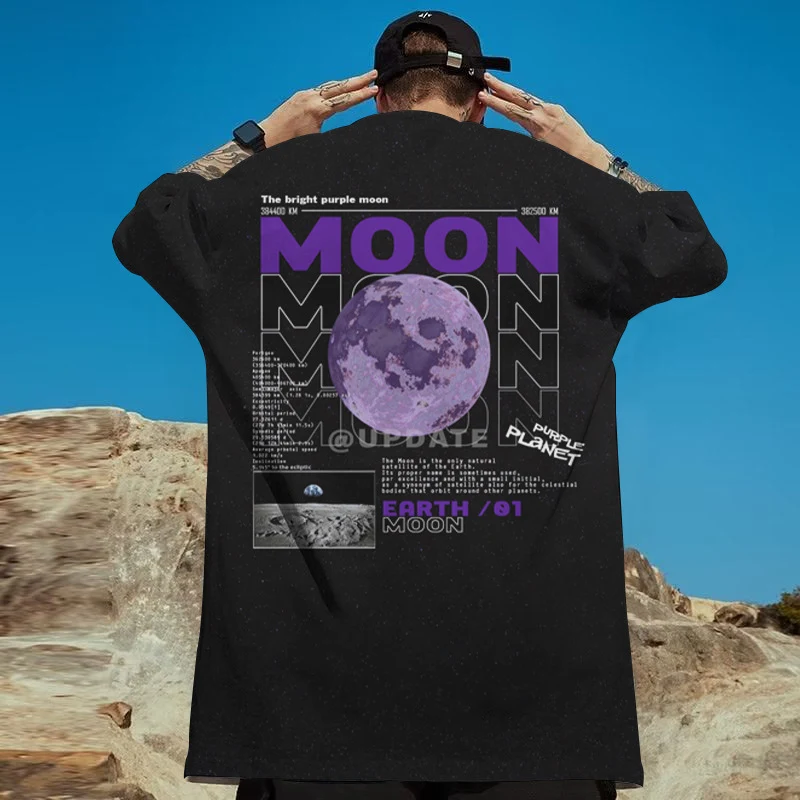 Men's T-shirt featuring a 3D celestial planet design, perfect for a unique and modern look. Comfortable and stylish, ide