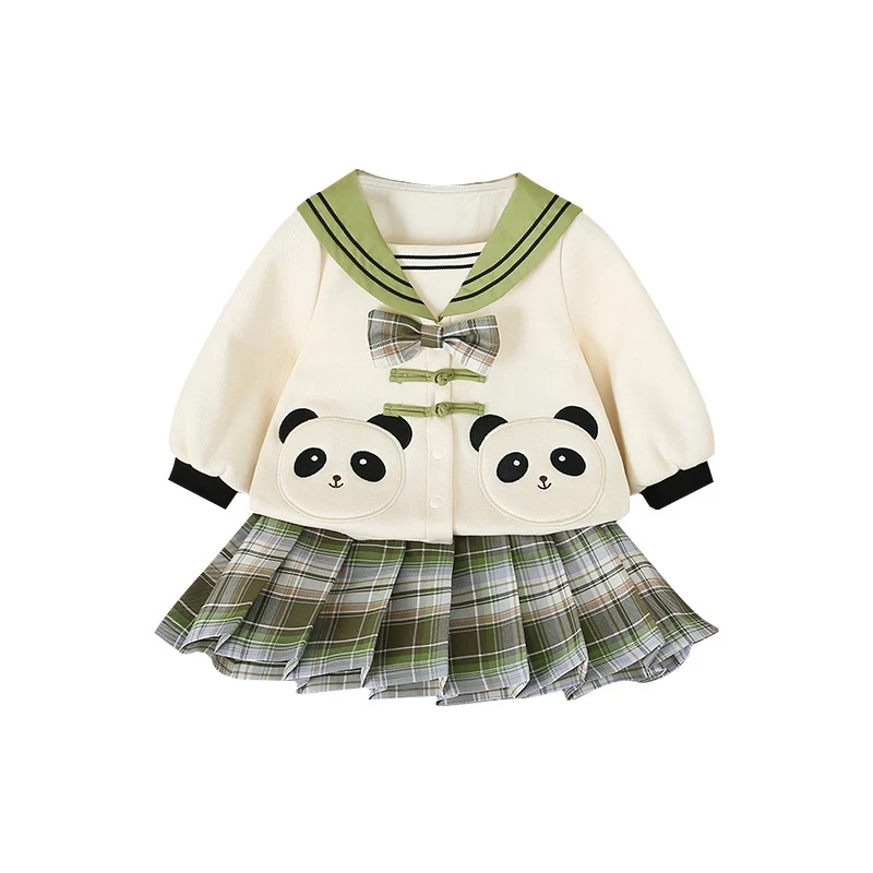 Robe fille automne nouveau style collège JK jupe uniforme enfants Idéale pour l'école, confortable et élégante, look parfait.