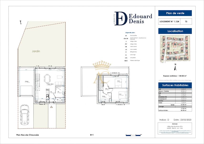 Vente maison 4 pièces 86 m² à Berck (62600), 311 000 €