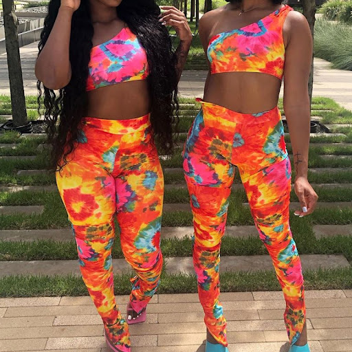 Title 3, Womens Fashion Printed Vest Leggings Suit Comf...