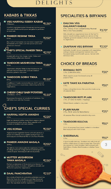 Bhool Bhulaiya menu 