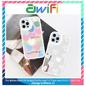 Ốp Lưng Iphone Gương Cạnh Vuông Tim Love Story 6/6Plus/7/7Plus/8/8Plus/X/Xr/Xs/11/12/13/Pro/Max/Plus/Promax - Awifi V3 - 3