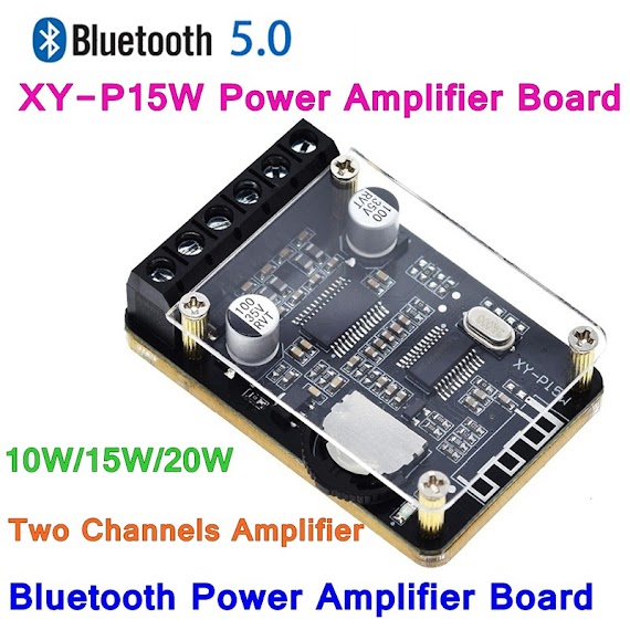 10W / 15W / 20W Stereo Bluetooth 5.0 Bảng Mạch Khuếch Đại Công Suất 12V / 24V Mô - Đun Khuếch Đại Kỹ Thuật Số Công Suất Cao Xy - P15W