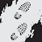 Footprints on the road icon