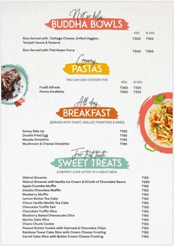 The Love Bug Cafe menu 