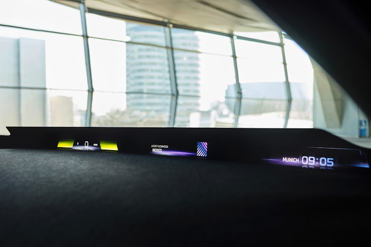 BMW's new head-up display projects across the entire width of the windscreen to create a unique interaction and information surface for all occupants.