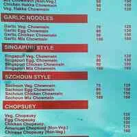 Chinu Chinese Fast Food & Snacks menu 