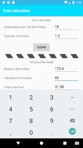 Fuel calculator