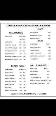 CHILLY TADKA menu 1