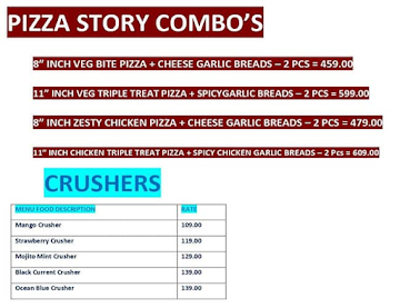 Pizza Story menu 