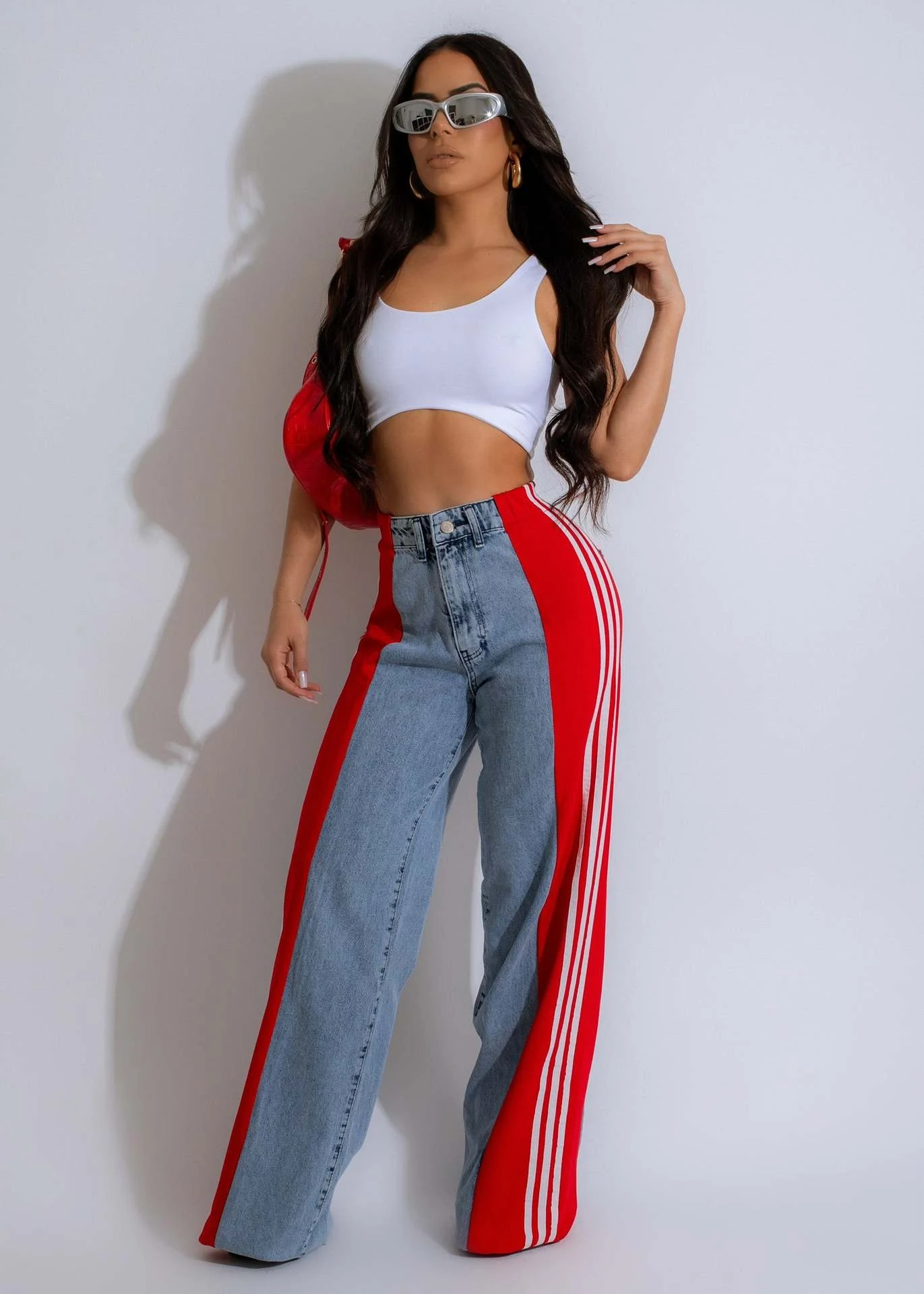 Title 13, 2024 Dames Jeans Broek Hoge Taille, Casual, Ela...