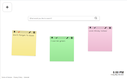 Sticky Notes Tab