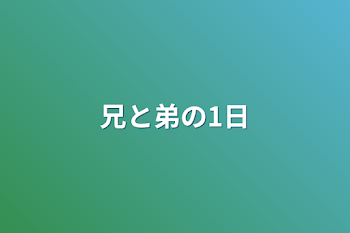 兄と弟の1日