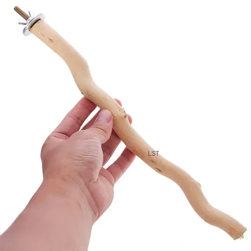 1pcs Parrot Stand Rod Toys Wood Fork Branch Perch Bird Cage Hanging Swing Pet Bird Chewing Toy Playground Bird Supplies