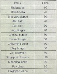 Shiva Chaat Bhandar menu 1