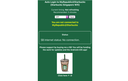 AutoConnect Starbucks Wifi Singapore Preview image 0