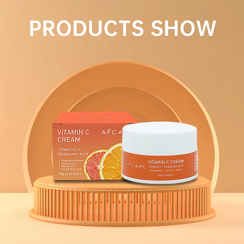 Vitamin C Creme Aufhellend und Feuchtigkeitsspendend für strahlende Haut, Tiefenhydratation und Schutz vor freien Radikalen.