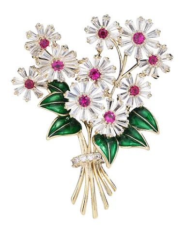 Broche fleur dégoulinante, une touc - 1