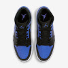 air jordan 1 mid black / white / hyper royal