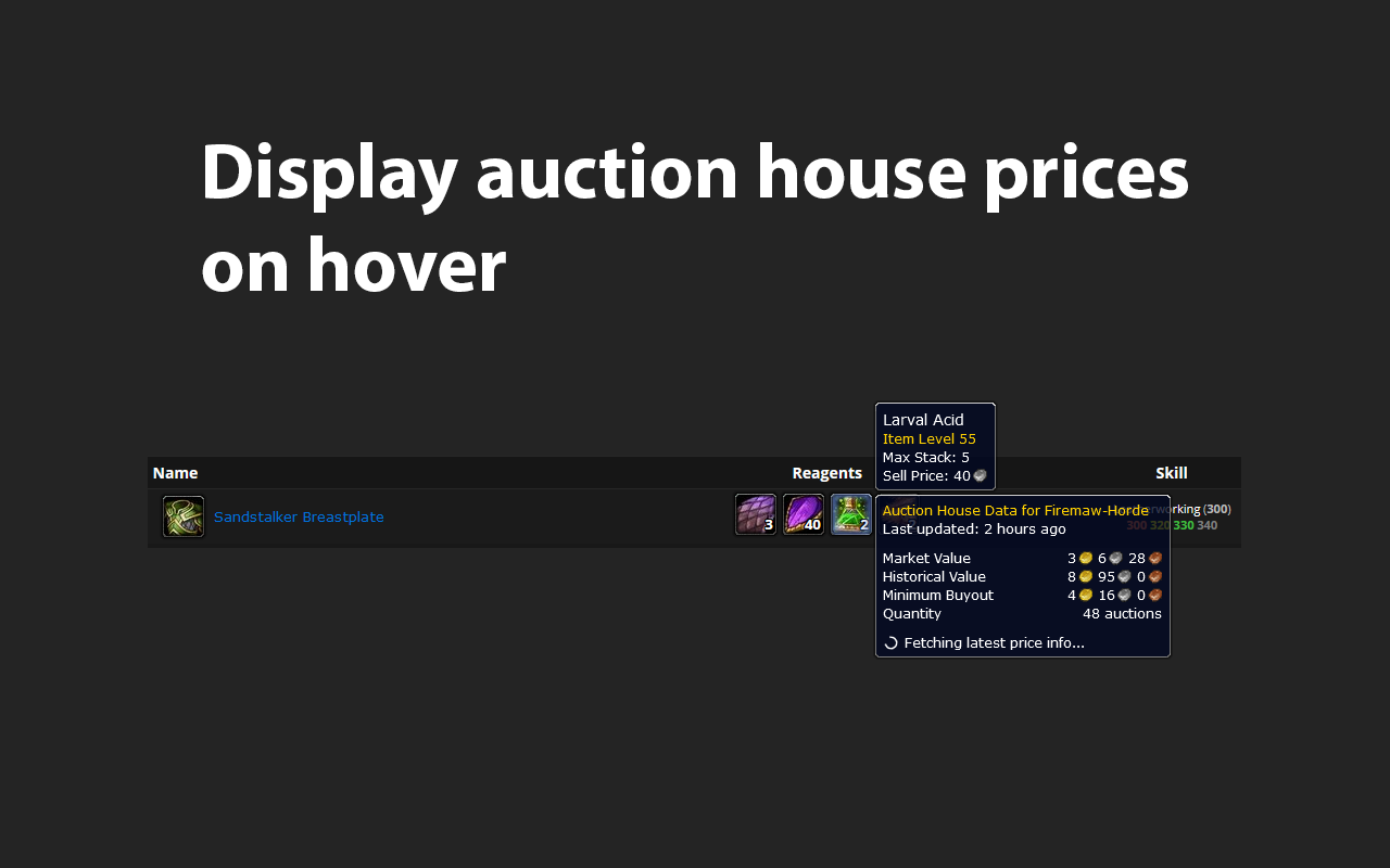 Auctionoton: Auction House Prices for Wowhead Preview image 4