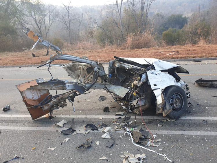 A bakkie and the car Nkosixolile and his four co-workers were travelling in collided head-on on the R512 near Lanseria Airport.