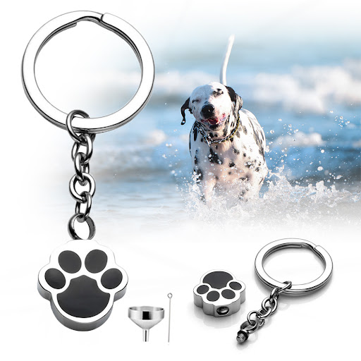 Title 4, Dog Paw Can Opener Urn Pendant. Memorial Jewelr...
