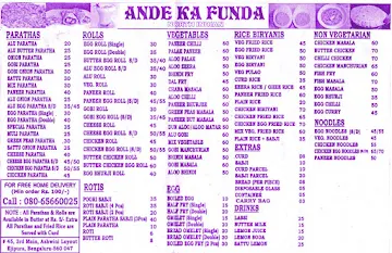 Ande Ka Funda, 1st Stage menu 