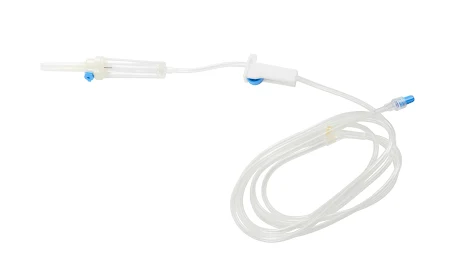 KRUUSE Infusionsaggregat med luftventil, 200cm, 30st