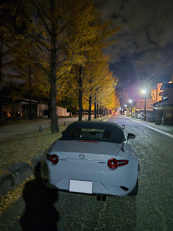 ロードスターのエアログレーメタリック・NDロードスター・深夜ドライブ・紅葉・幌メンテナンスに関するカスタム事例の投稿画像4枚目