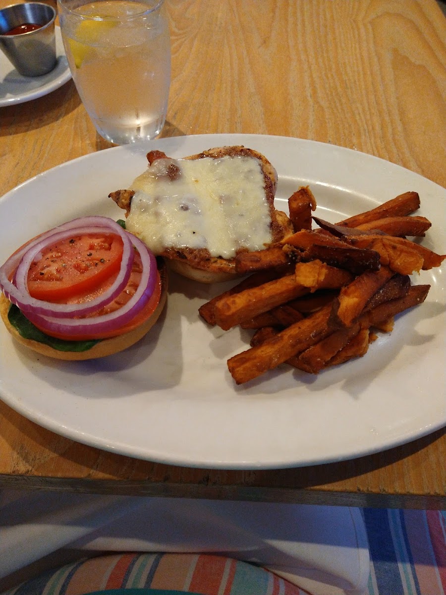 Cajun Chicken Club on GF bun