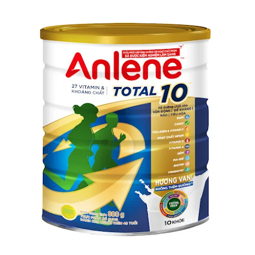 Sữa bột bổ sung dinh dưỡng Anlene Total10 Vanilla 800g