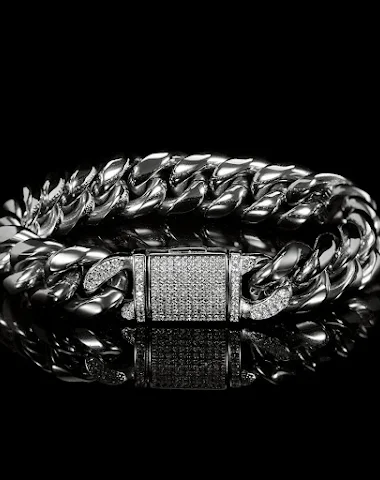 Bracelet en acier titane 12mm chaîn - 0