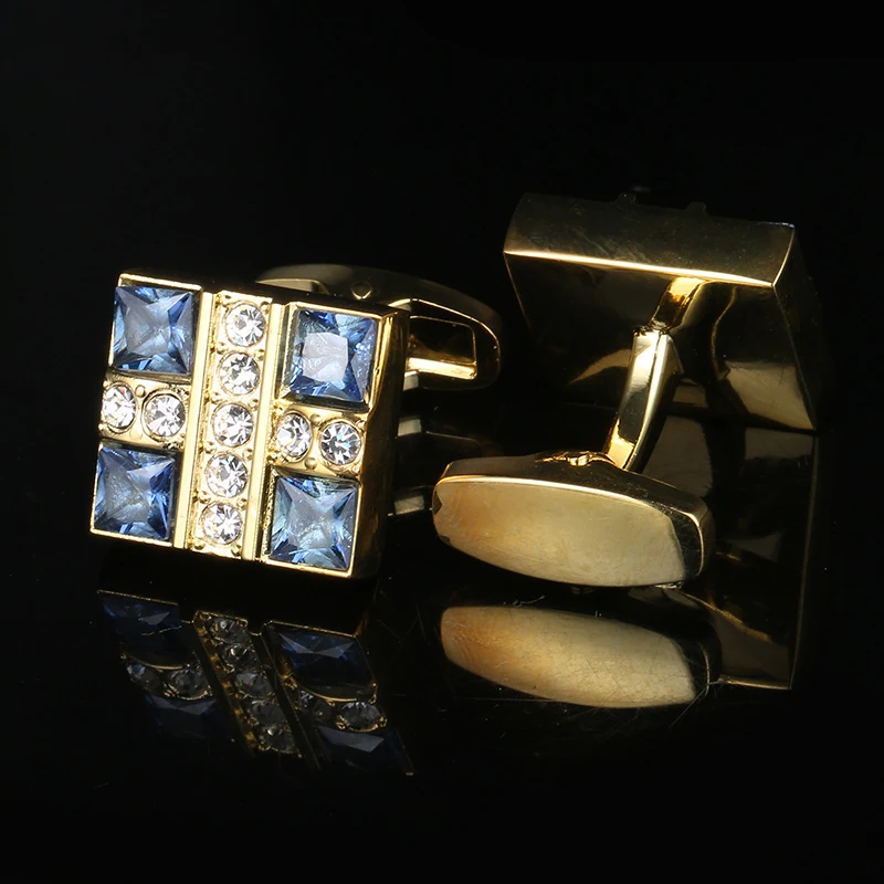 Manžetne Business French Blue Crystal Elegantan dodatak za košulju. Dizajn sa francuskim plavim kristalom, savršen za posao i svečane prilike.