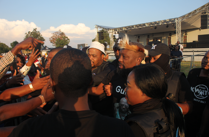 Zola 7 acknowledging his fans at the Strictly Kwaito Legends Festival.