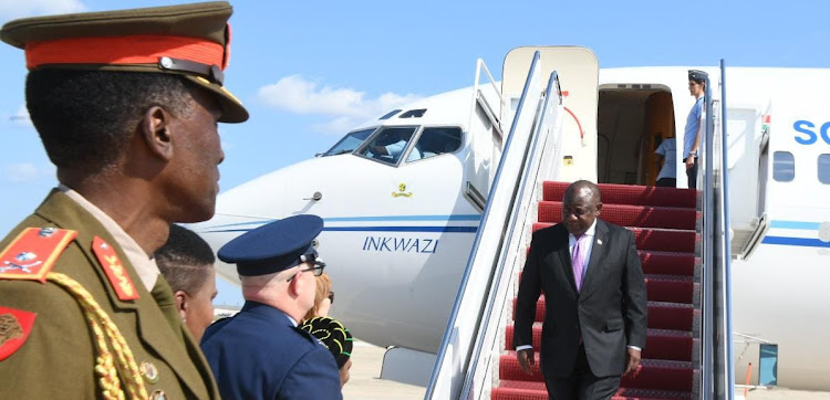 President Cyril Ramaphosa on arrival in Washington DC.