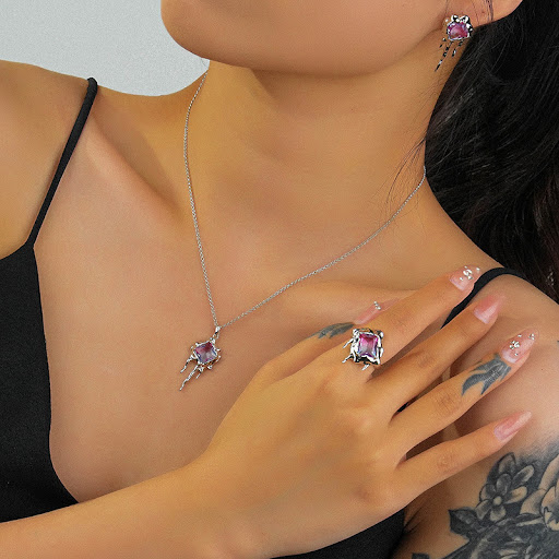 Title 5, Womens Special-Shaped Sterling Silver Lava Nec...