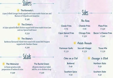 Uncle Jack's menu 