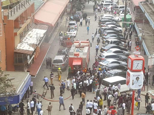 Firefighters at the Tribeka Lounge on Banda Street on Monday, September 10, 2018. /COURTESY