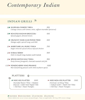 FIO Cookhouse and Bar menu 