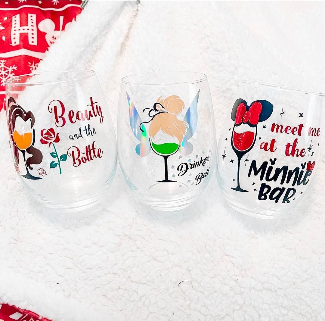 personalized glasses using adhesive vinyl