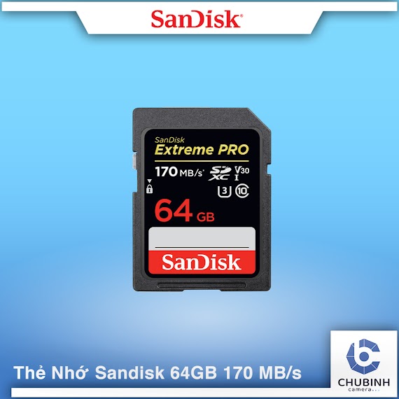 (Bh 5 Năm ) Thẻ Nhớ Sdxc Sandisk Extreme Pro 64Gb Uhs - I U3 4K V30 170Mb/S